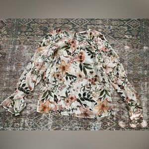 Sheike Cream Long Sleeve Blouse